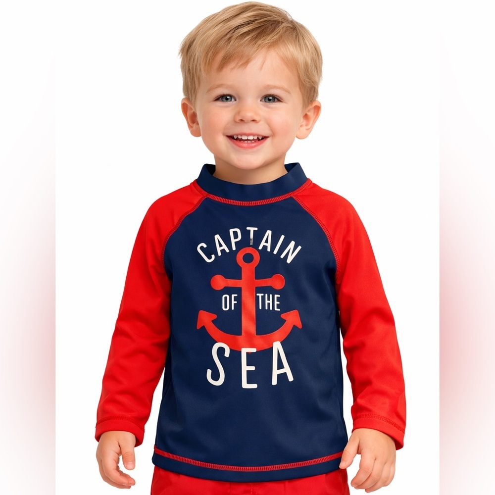 Carter’s Nautical Anchor Rash Guard 24M Toddler Swim